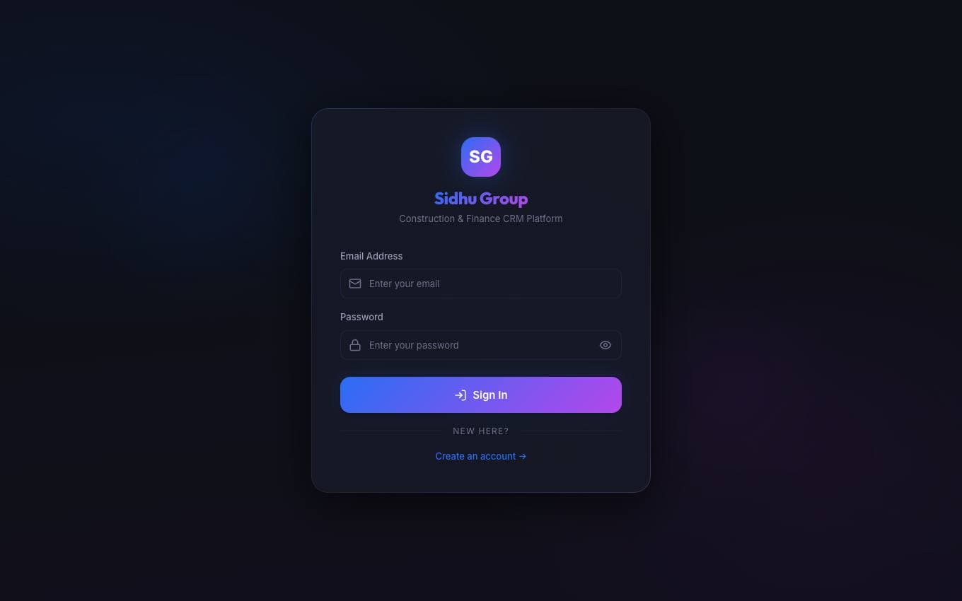 Sidhu Group CRM preview